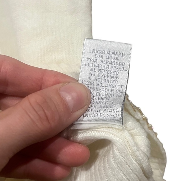 Vintage Unbranded Sweater Top Fitted Cropped Knit Sequin & Beaded detailing S - Picture 5 of 10